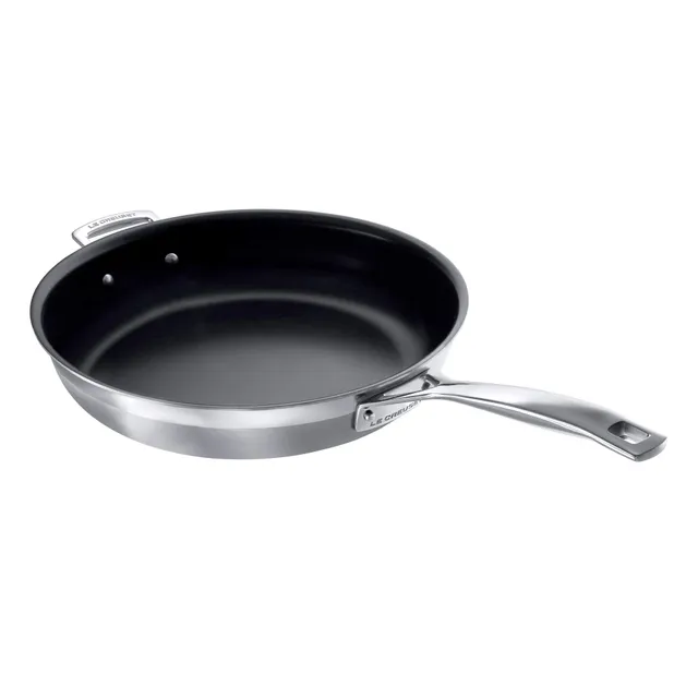le-creuset-3-ply-edelstahl-bratpfanne-30-cm-mit-gegengriff-antihaft image 1